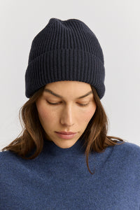 Toorallie Fine Rib Beanie in Black, French Navy, Galaxy and Poppy