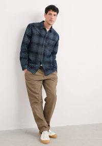 Seasalt Men's Shoreman Printed Cord Shirt in Gerens Hydrangeas