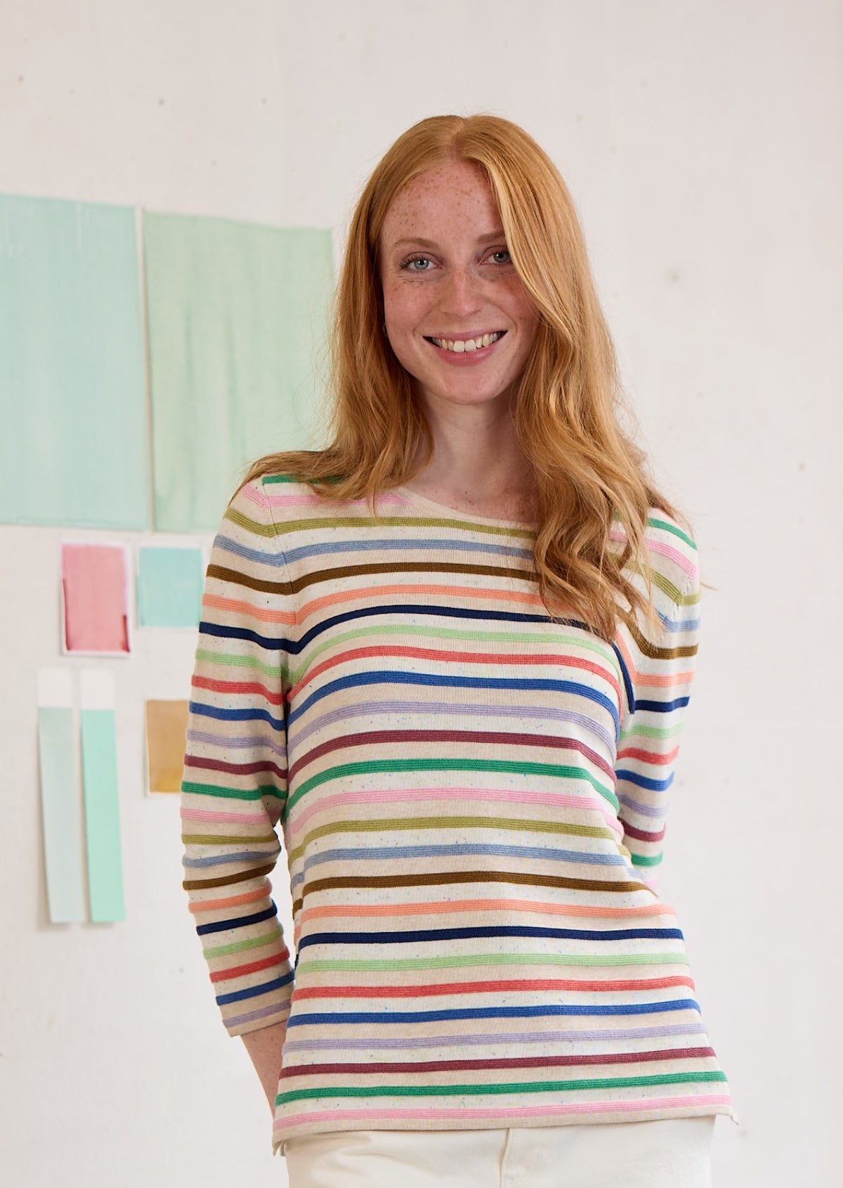 Adele Eco Links Crew in Light Oat