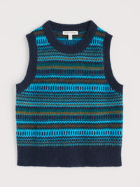 Seasalt Annik Vest in Modernist Cyan Multi