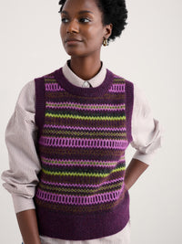 Seasalt Annik Vest in Modernist Grape Oak Mix
