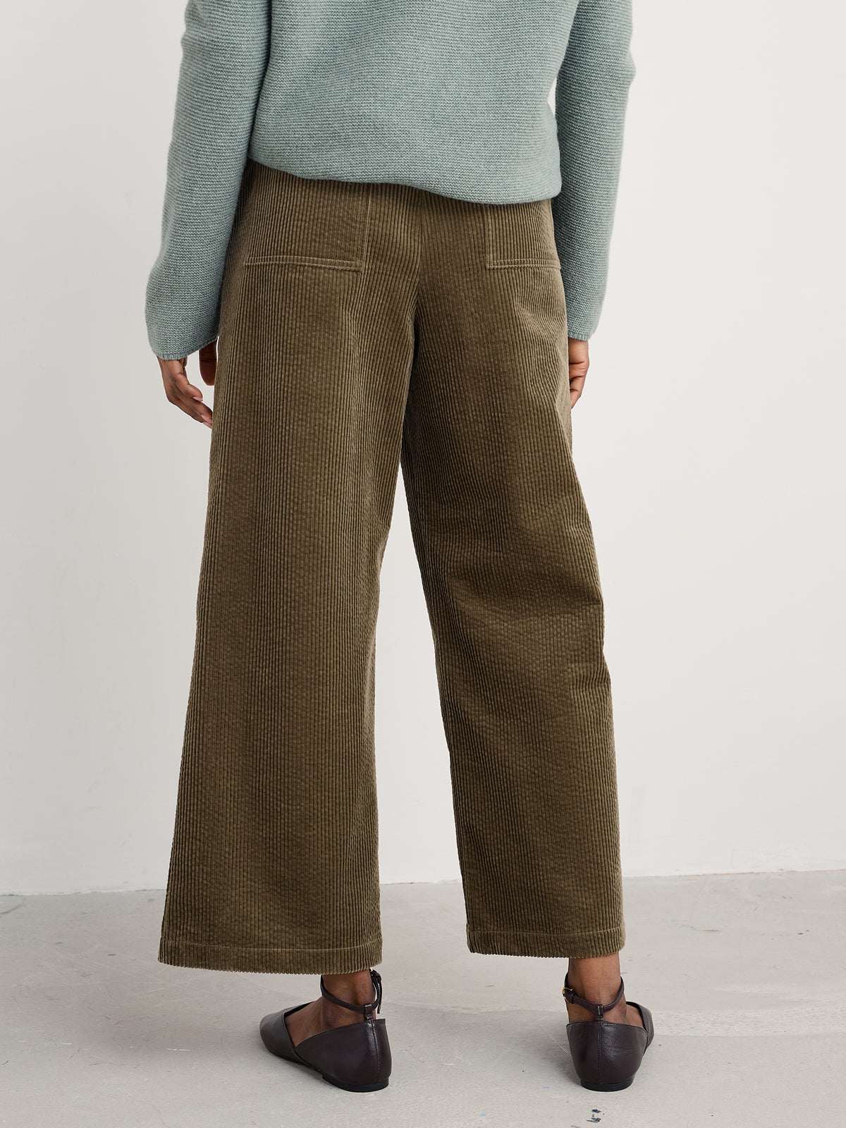 Seasalt Asphodel Cord Trousers in Dark Seagrass