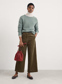 Seasalt Asphodel Cord Trousers in Dark Seagrass