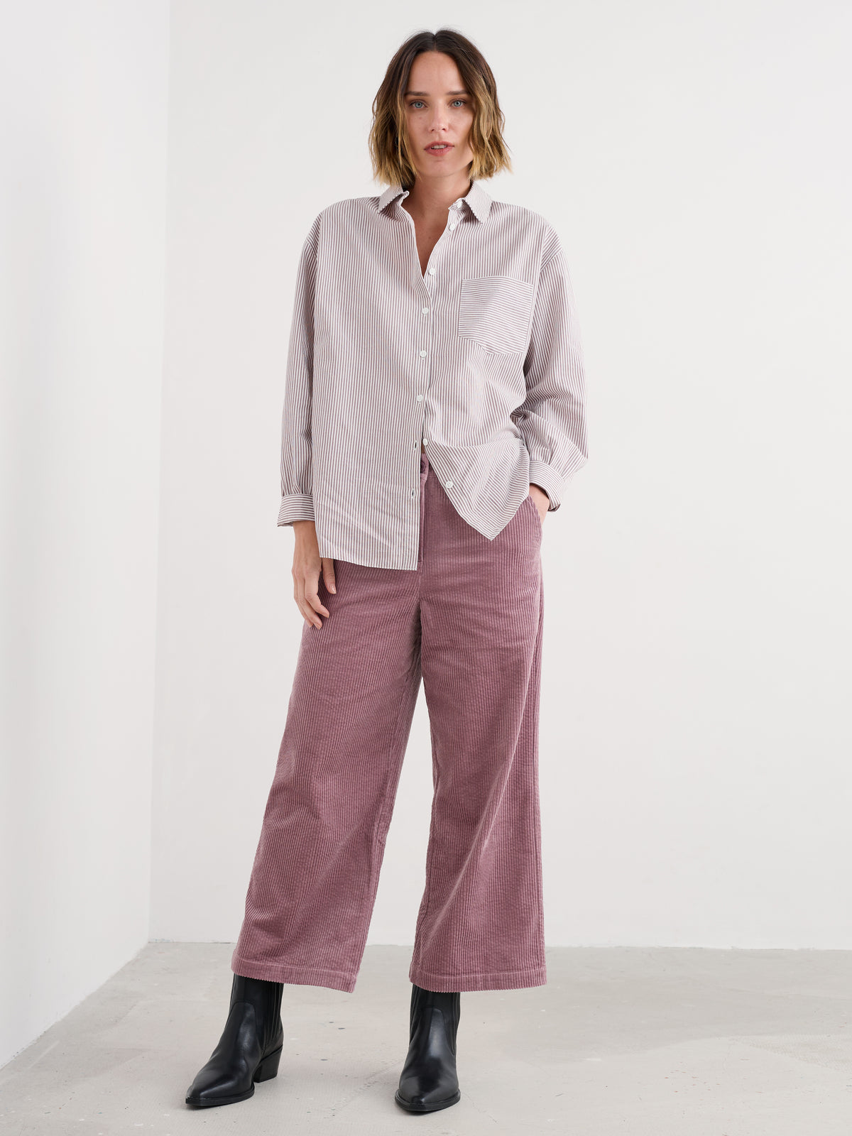 Seasalt Asphodel Cord Trousers in Elderberry