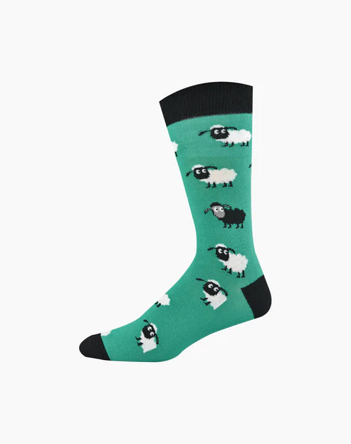 Bamboozld Socks 'Black Sheep, Green'