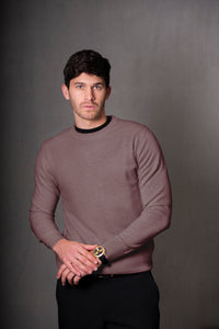 Bridge & Lord Crew Neck Pullover in Iced Coffee BL6511