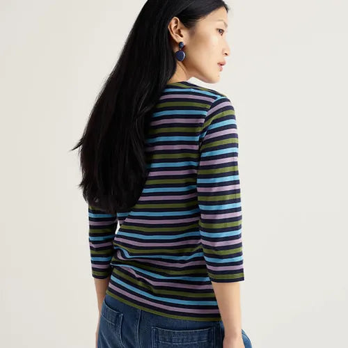 Seasalt Sailor Top in Tri Mini Cornish Lagoon