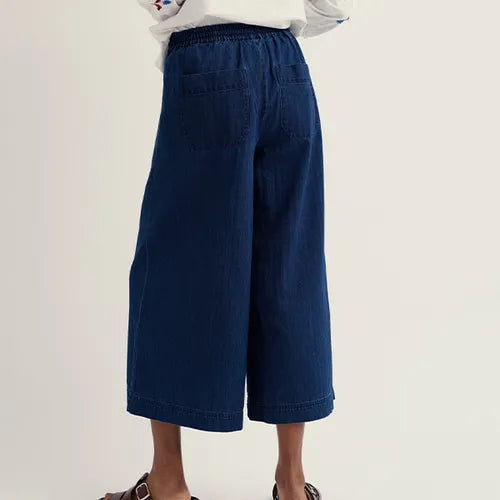 Eskelli Culottes in Mid Wash