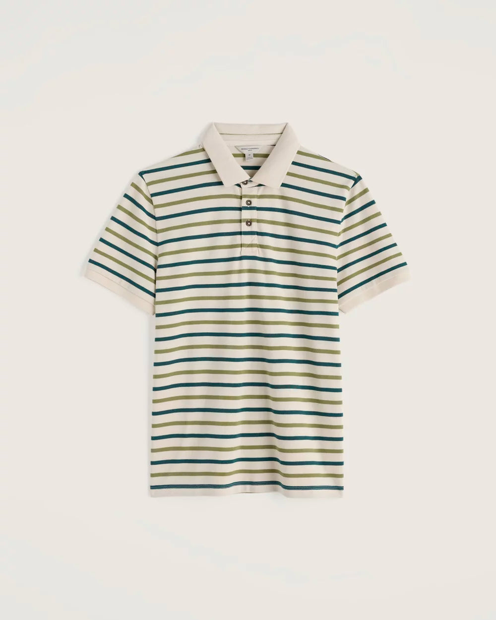 Seasalt Men's Balefire Stripe Polo Duet Breton Grasshopper