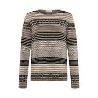 Mansted Bebe M/C Maze Crew Neck Jumper in Denim or Walnut