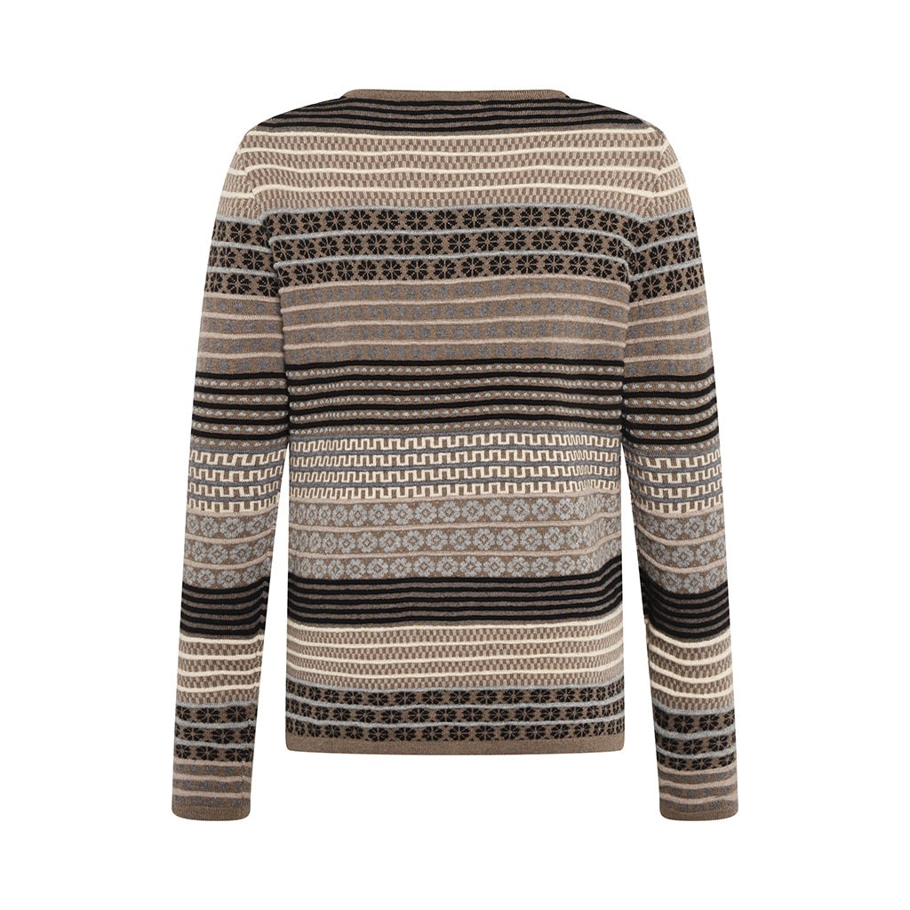 Mansted Bebe M/C Maze Crew Neck Jumper in Denim or Walnut