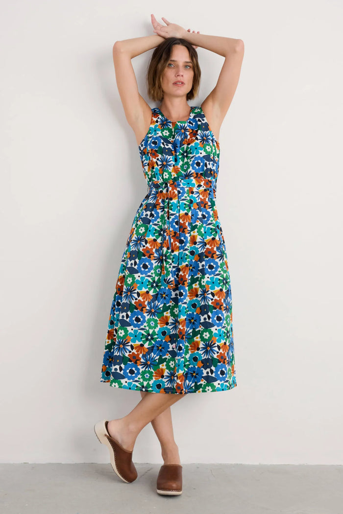 Belle Dress - Screenprint Floral Chalk