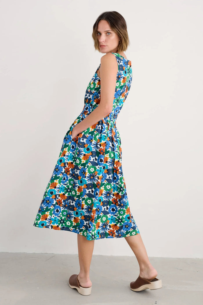 Belle Dress - Screenprint Floral Chalk