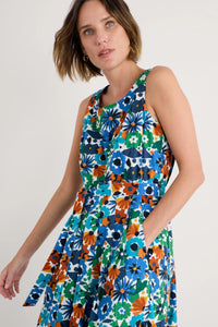 Belle Dress - Screenprint Floral Chalk