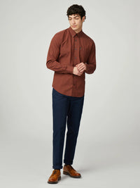 Ben Sherman Signature Gingham Long Sleeve Shirt in Wine