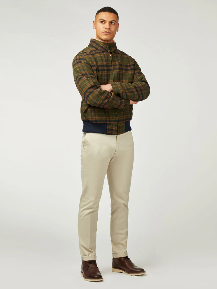 Ben Sherman Wool Check Harrington Jacket