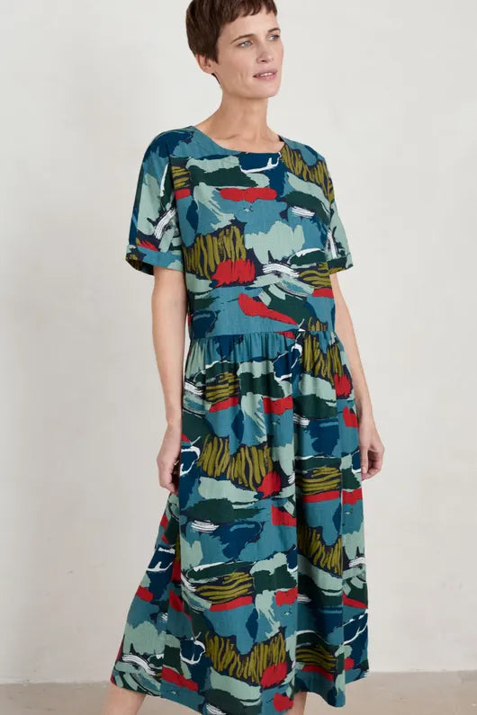 Seasalt Brouse Dress Painted Marsh - Maritime