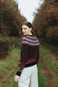 Eribe Alpine Classic Cardigan in Tyrian