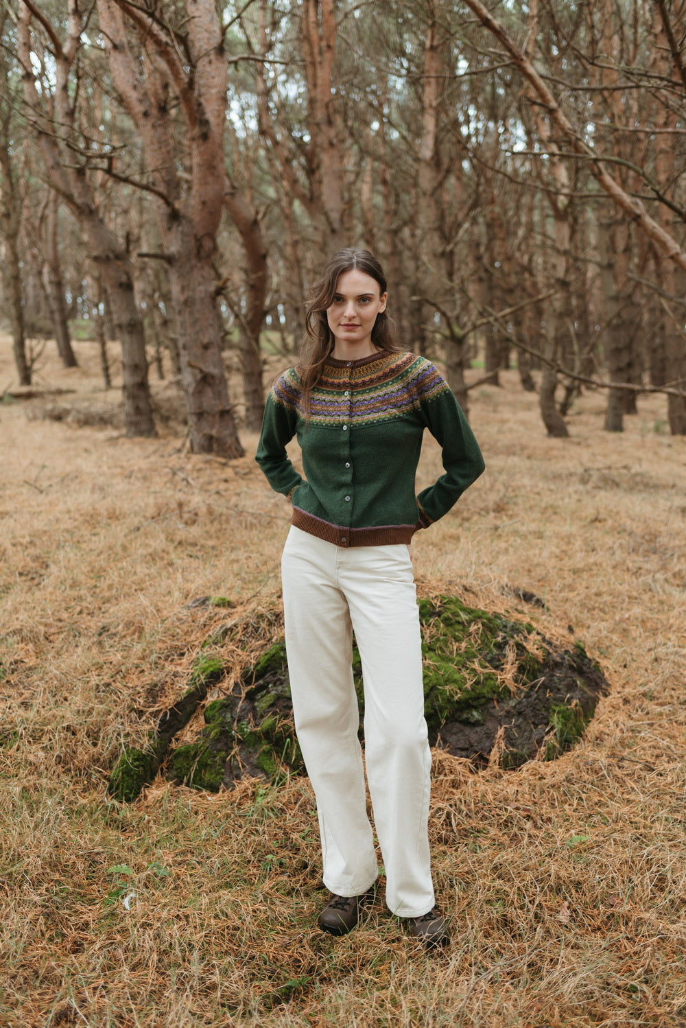 Eribe Alpine Short Cardigan in Thistle