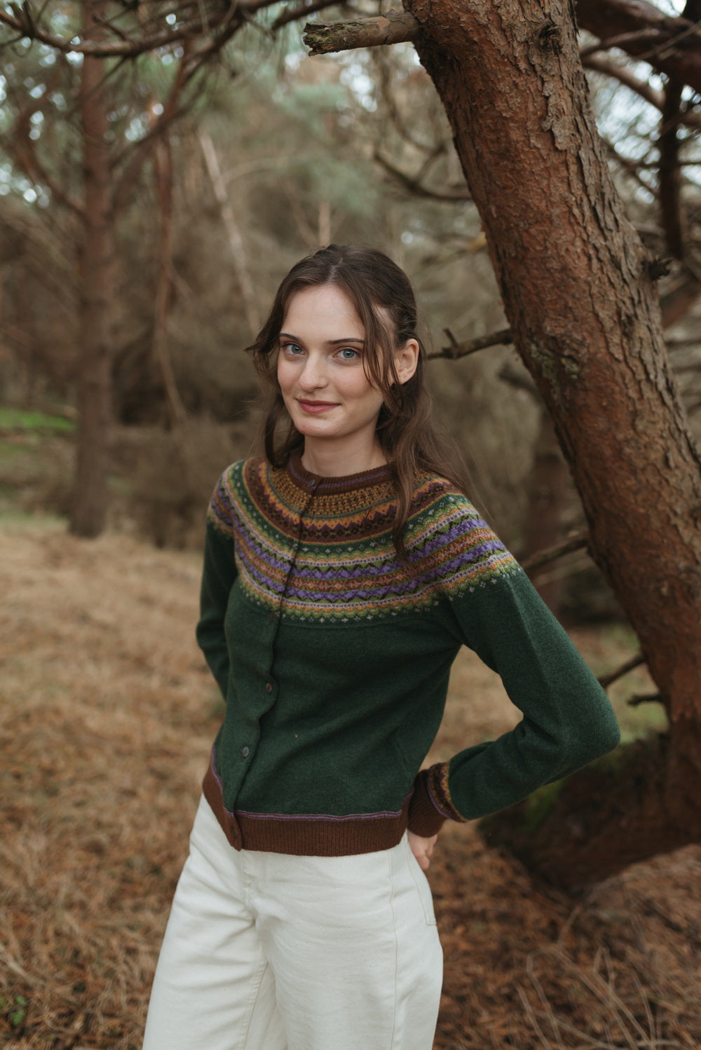 Eribe Alpine Short Cardigan in Thistle