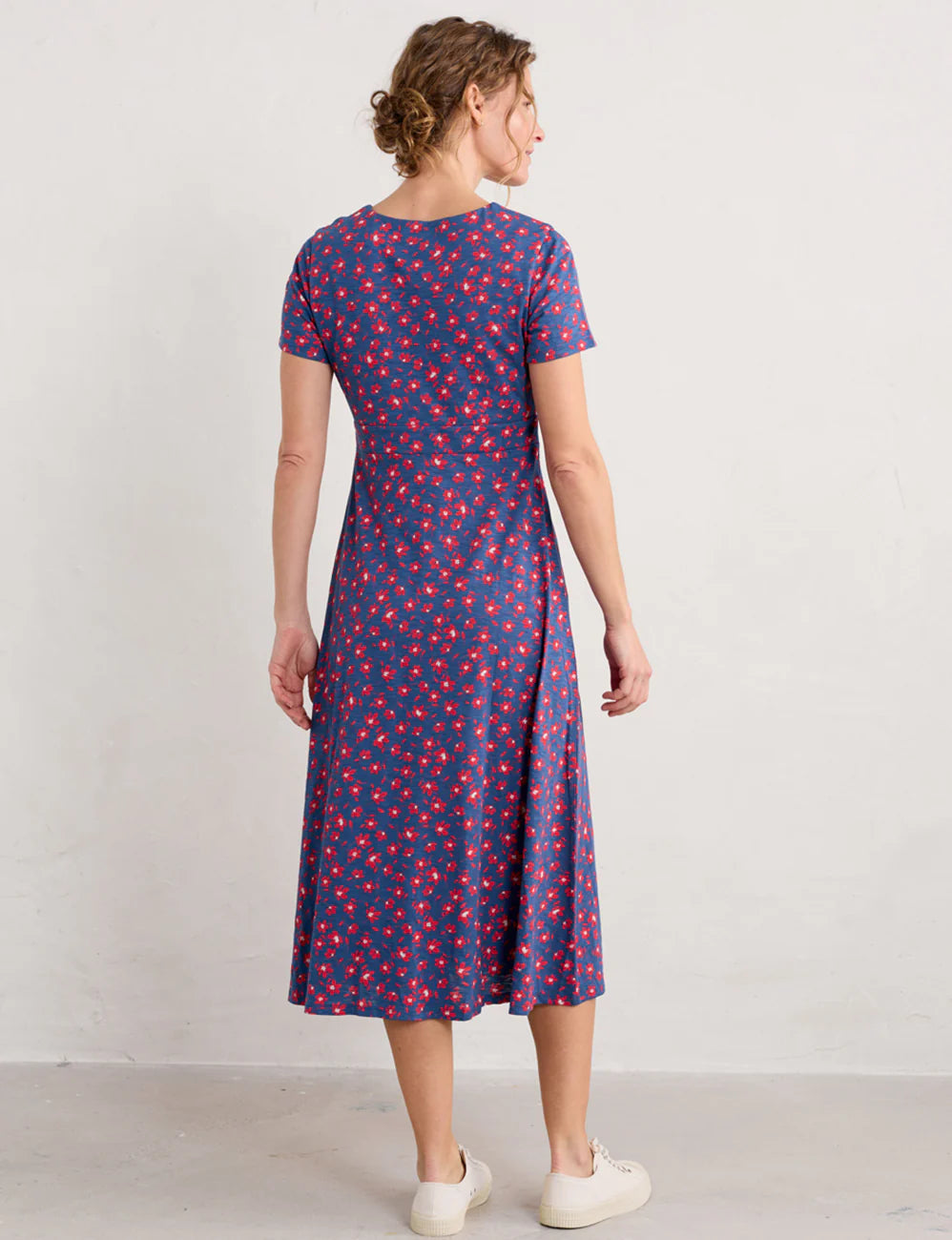 Seasalt Chapelle Dress Looping Floral Dark Voyage