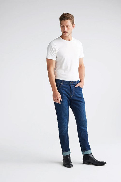 Toorallie Men's Merino-Denim Clyde Jeans - Denim