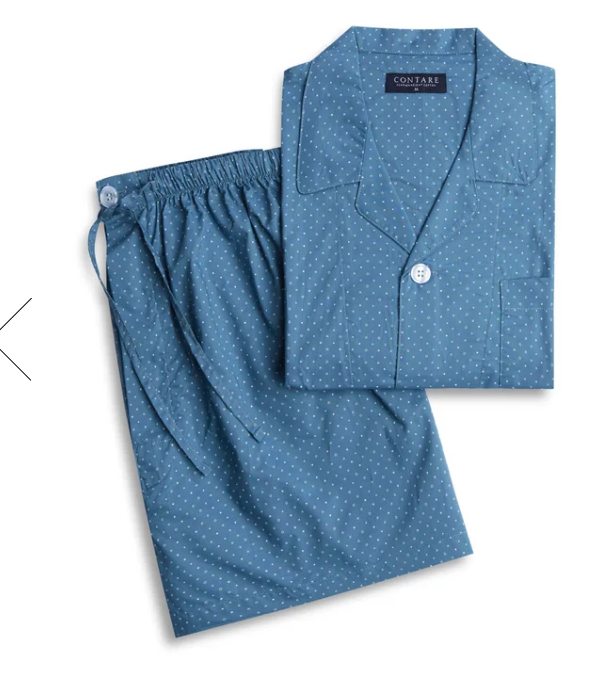 Contare Country Featherweight Pyjamas - Copen Symbols Blue Shorts