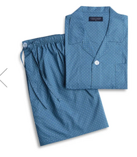 Contare Country Featherweight Pyjamas - Copen Symbols Blue Shorts