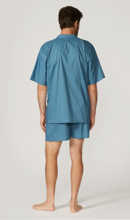 Contare Country Featherweight Pyjamas - Copen Symbols Blue Shorts