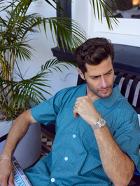 Contare Country Featherweight Pyjamas - Copen Symbols Blue Shorts