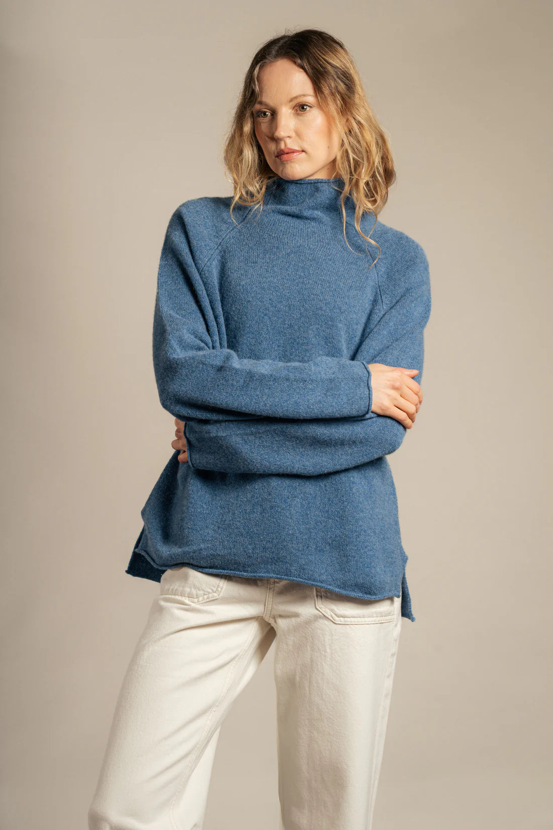Eribe Corry Ladies Raglan Sweater in Jeans