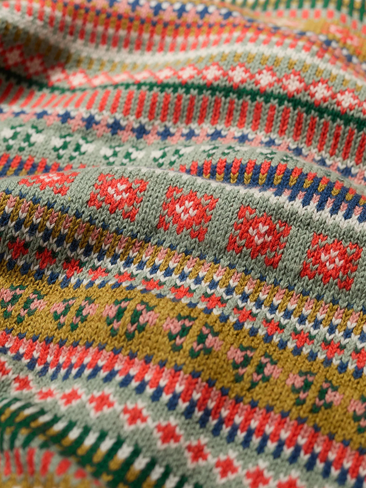 Seasalt Cove Cottage Fair Isle Cardigan in Carved Pear Relief Multi