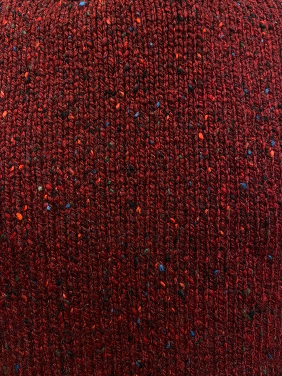 Fisherman out of Ireland Roll Edge Jumper in Cranberry