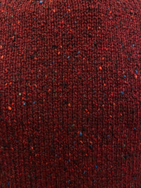 Fisherman out of Ireland Roll Edge Jumper in Cranberry