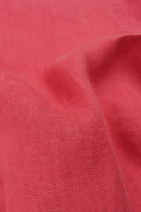 James Harper Pure Linen LS Shirt in Coral JHS725