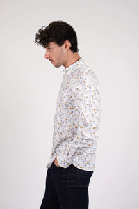James Harper Sage Floral Long Sleeve Shirt