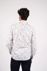 James Harper Sage Floral Long Sleeve Shirt