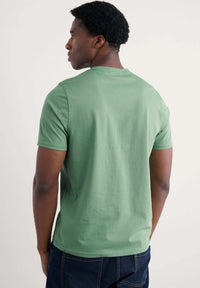 Seasalt Mens Midwatch T-Shirt Cutout Shapes Dark Pistachio