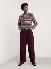 Seasalt Dawson Pick Cardigan in Fairisle-Modernist Dark Wreckage Multi