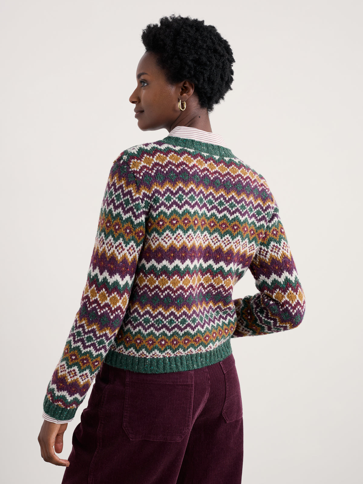 Seasalt Dawson Pick Cardigan in Fairisle-Modernist Dark Wreckage Multi