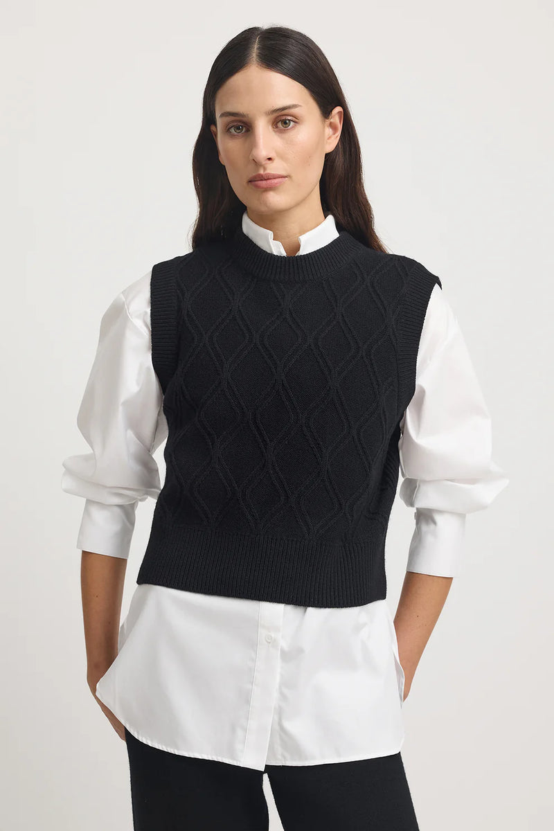 Toorallie Diamond Cable Vest