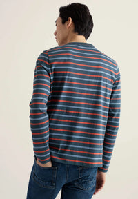 Seasalt Men's Sailor Shirt in Duet Breton Sea Storm Dust Copper