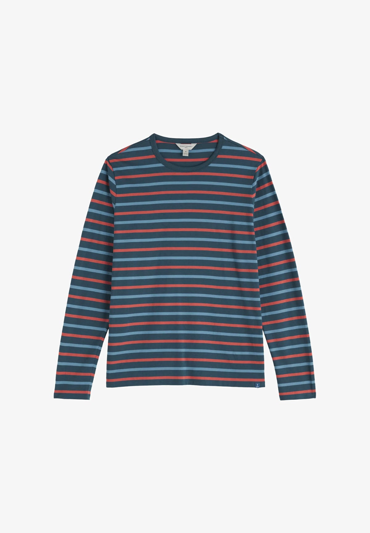 Seasalt Men's Sailor Shirt in Duet Breton Sea Storm Dust Copper