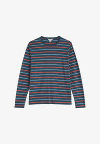 Seasalt Men's Sailor Shirt in Duet Breton Sea Storm Dust Copper