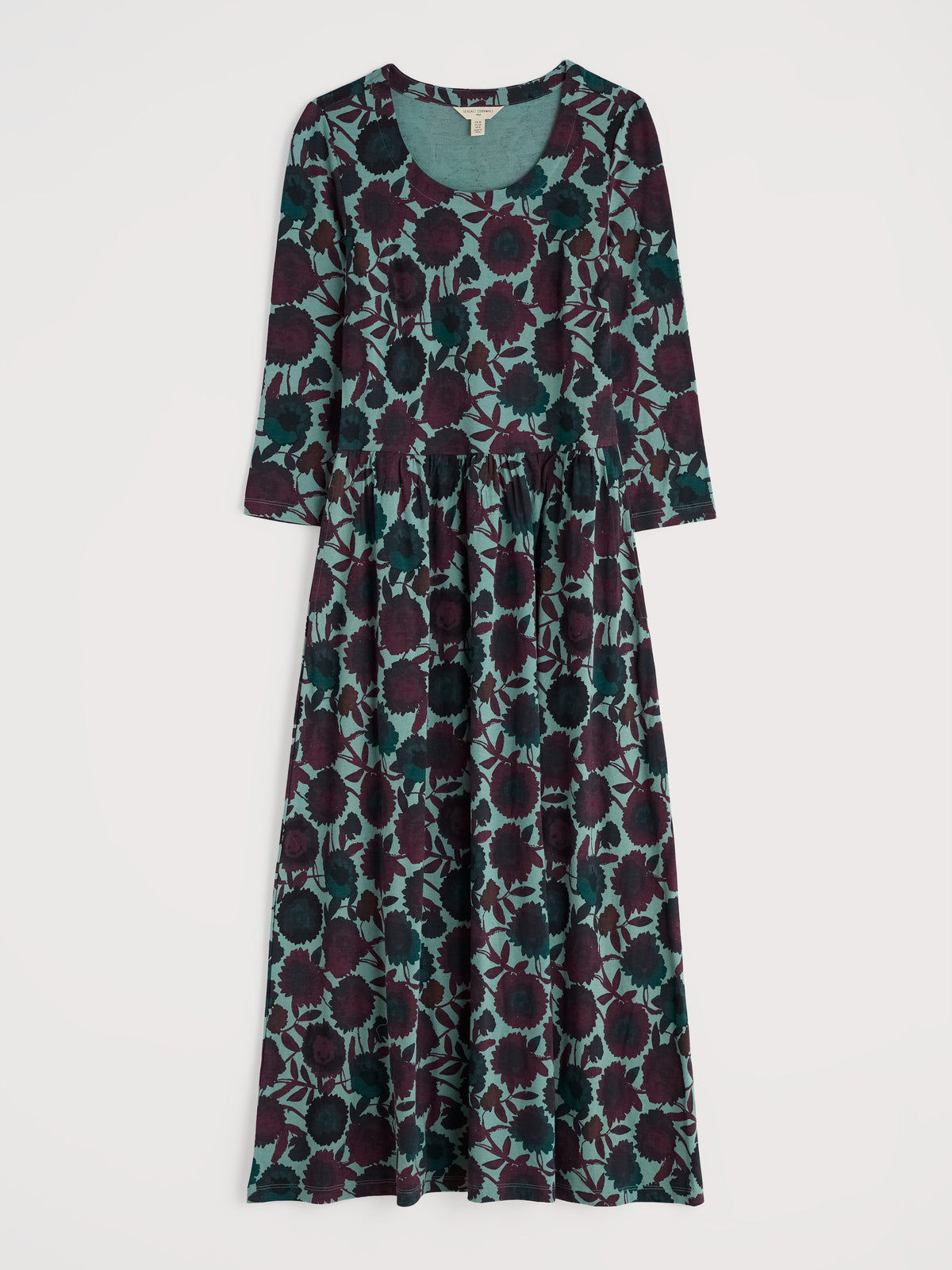 Seasalt Emily Dress in Figurative Floral Sardine