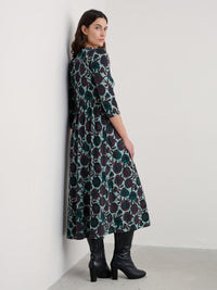 Seasalt Emily Dress in Figurative Floral Sardine