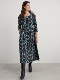 Seasalt Emily Dress in Figurative Floral Sardine
