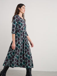 Seasalt Emily Dress in Figurative Floral Sardine