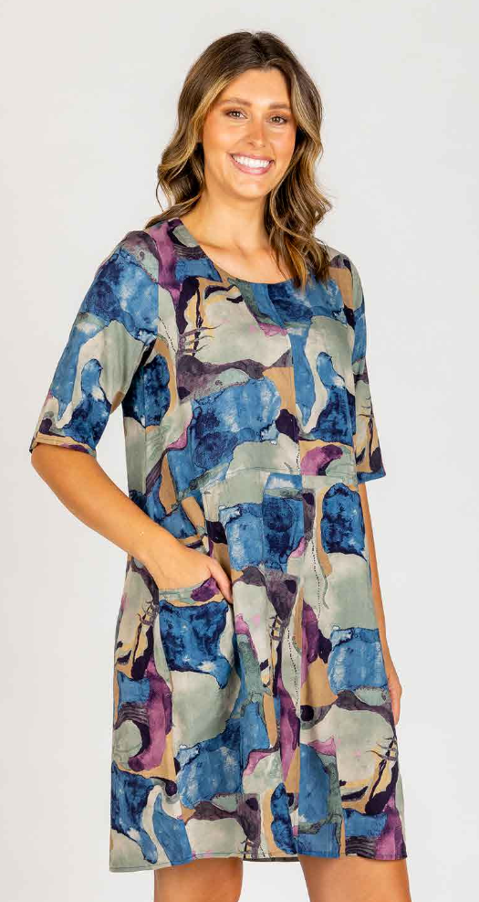 Eva Dress - Soft Watercolours