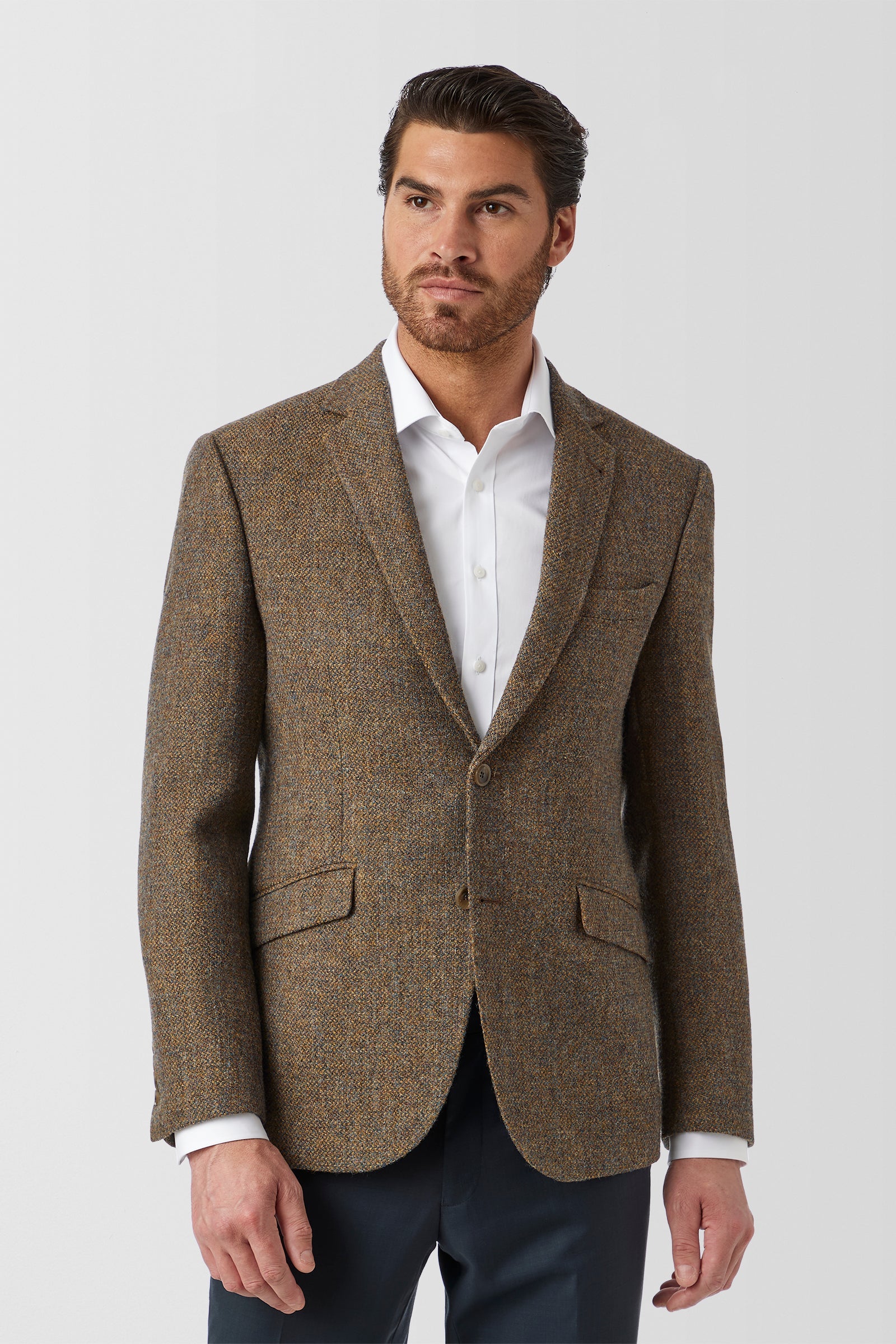 Harris Tweed Jacket in Tobacco FCV351 – Kent + Lane